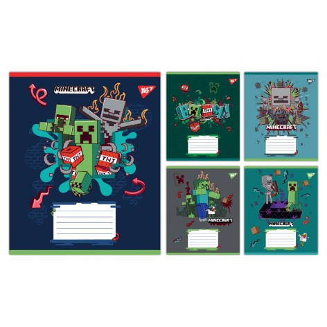 А5/24 лін. Yes Minecraft Heroes, тетрадь ученическая школьная, цена за 20 шт. //