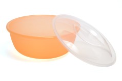 Миска салатная с делениями прозрачная 4л с крышкой