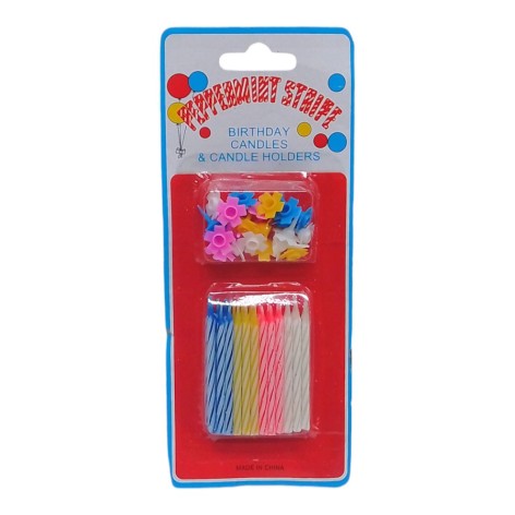 Свечи для торта, разноцветные, 6,5 см (12 шт.)