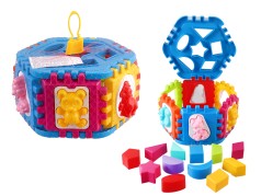 Логічний шестигранник-сортер з геометрич. і тваринами 50-002