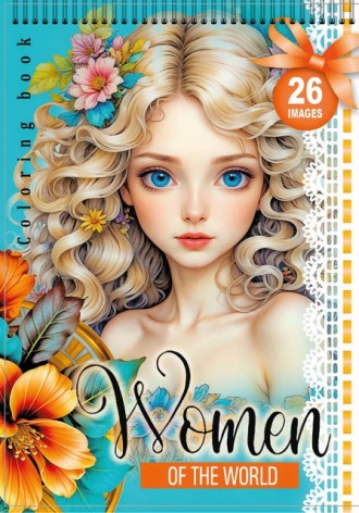 Розмальовка з наліпками 148 х 210 мм.,100г,12 аркушів, друк 4+4.Спіраль диз:24228