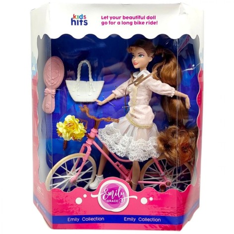 Кукла "Emily Romantic с велосипедом" короб. 30*34*10  см