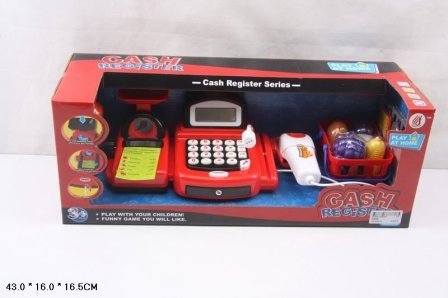 Кассовый аппарат детский 8088B на батарейках, музыка, свет, коробка 43*15,5*16,5