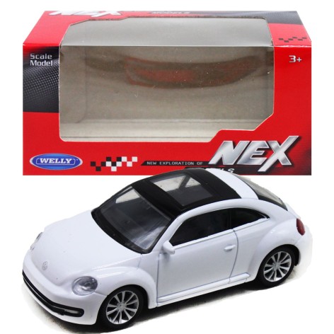 Машинка колекционная WELLY1:43 VOLKSWAGEN 12 THE BEETLE, белая