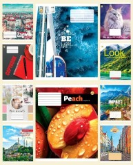 Тетрадь 60 арк. клітка Люкс ТЕ11644 Мікс1, 10 шт. в уп. /160/ 10к.