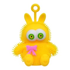 Іграшка антистрес їжачок сяючий Зайчик, 10 см (жовтий)
