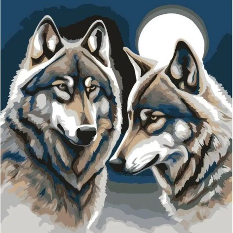 Картина за номерами "Вовки" 30х30 см