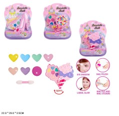 Косметика мікс 3 види, тіні, блиск для губ планш. 22*29*3,5см 