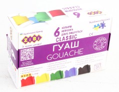 УЦЕНКА 20% Гуаш CLASSIC 6 кол. х 20мл, в карт.коробці, KIDS Line