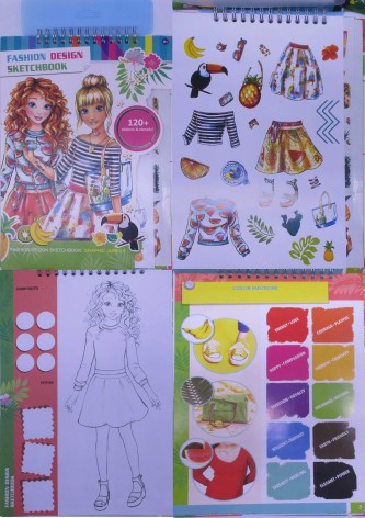 Альбом для творчества 27л.размолев.25*18,5,см +траф.1л.+накл.4л.(120шт.)+кол.бумага.4л.+кол.карт.2л.