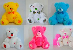 М'яка іграшка Ведмідь Тедді сидячий 27*28 см, 10 кольорів