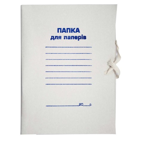 Папка на зав'язках Jobmax, А4, картон, клеєний клапан 10 шт.