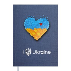Дневник недатированный UKRAINE, A5, серый