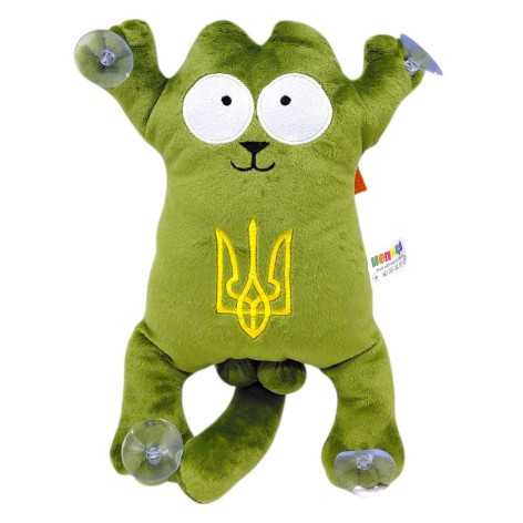 Мʼяка іграшка "Кіт Саймон" (28см) (ЗЕЛЕНИЙ)