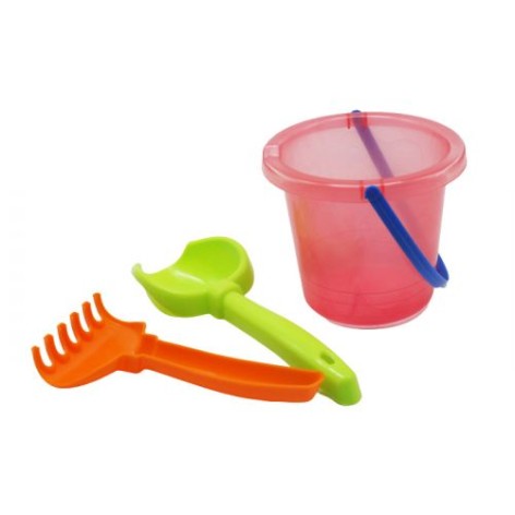 Пісочний набір з наклейками "Create it", кораловий.