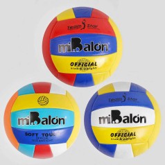 М'яч волейбольний 3 кольори, матеріал PU, 260 грамів /80/