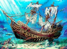 Пазлы Anatolian Затонувший корабль, 85 x 60 см 1500 элементов
