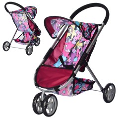 Коляска для куклы, прогулочная, металл, корзина, колес 4шт, 62,5-55-37см, в кор-ке, 32-45,5-8см 