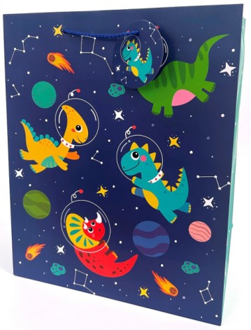 Пакет паперовий 140г/м2, матова ламінація, 26х32х12 см, GB-24039 5 шт. в уп. 