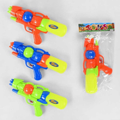 Водный пистолет 3 цвета, в п/е 35*17*7 см. 