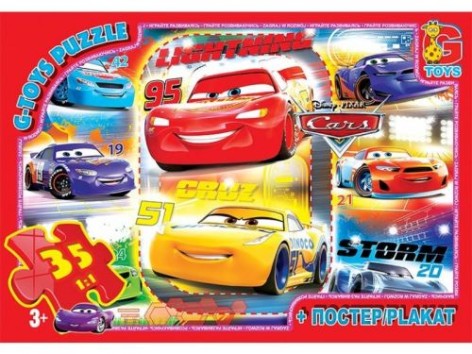 Пазлы "Тачки", 35 эл