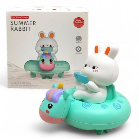 Заводная игрушка для ванны "Зайка"