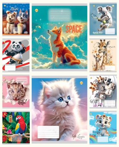 Тетрадь 12 арк. клетка Твердая ТА51103 Микс 4, 25/600, 10к. цена за 25 шт.