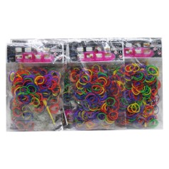 Резинки для плетения разноцветные (6 цветов) вид 2