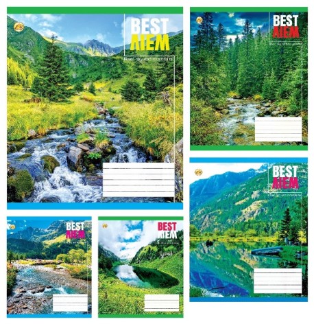 Зошит 60 арк.клітинка Тверда ТА51601 Природа, 10/160  5к. ціна за 10 шт.