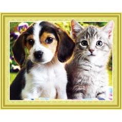 Алмазна мозаїка за номерами 0009ELT 40*50 об'ємна 