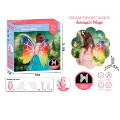 Набор аксессуаров крылья карнавальные, бабочка, музыка, свет, подвижные, разобранные, на бат-ке, в кор-ке, 28-28,5-9см 