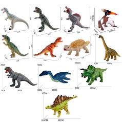 Динозавр E010-1/2/3/5/6/7/9/10/13/14/15/17 гум.муз.12в.45*28 