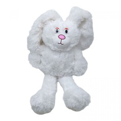 Мʼяка іграшка "Зайка Пухнастик", білий 60 см (з вухами 80 см)