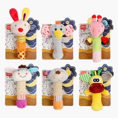 Брязкальце текстильне, пискавка, шелесткі елементи, на листі /168/