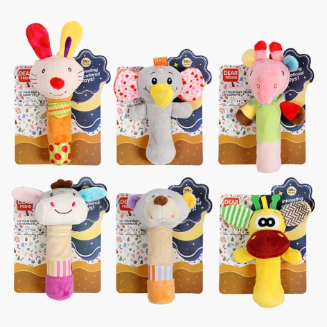 Брязкальце текстильне, пискавка, шелесткі елементи, на листі /168/