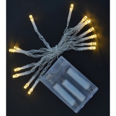 Электрогирлянда Yes! Fun, 15 LEDламп, белая теплая, 1,6м., 1реж.миготин, прозр. батарь