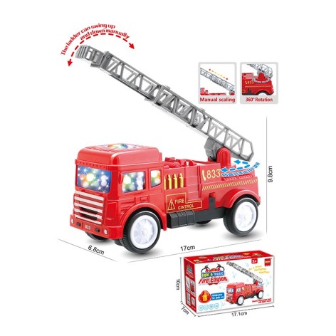 Пожежна машина іграшкова світло, звук, в коробці 17,1*7*10 см