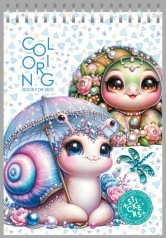 Розмальовка з наліпками 148 х 210 мм.,100г,12 аркушів, друк 4+4.Спіраль диз:24233