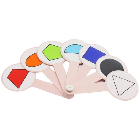 Веер цветов и геометрических фигур