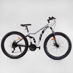 Велосипед спортивний CORSO «R1», 27,5 дюймів НАПІВФЕТ, сталева рама 17” з амортизатором, Shimano 21 швидкість /1/
