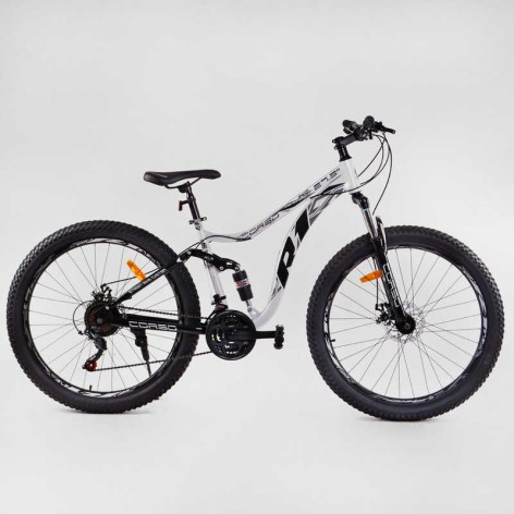 Велосипед спортивний CORSO «R1», 27,5 дюймів НАПІВФЕТ, сталева рама 17
