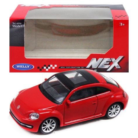 Машинка колекционная WELLY1:43 VOLKSWAGEN 12 THE BEETLE, красная