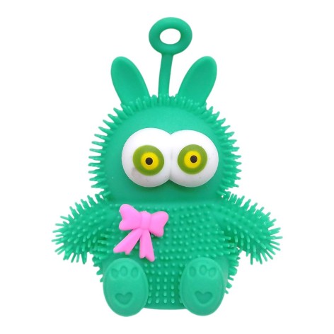 Іграшка антистрес їжачок сяючий Зайчик, 10 см (зелений)