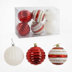 Новорічні ялинкові прикраси A-Toys 6 штук (C67258)