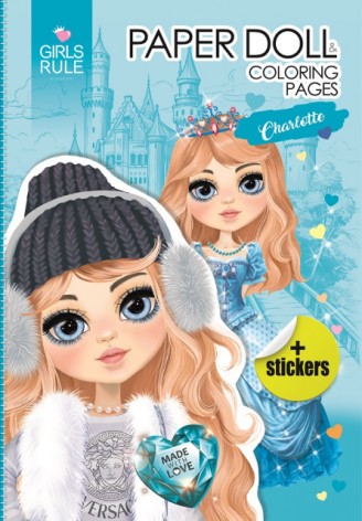 Розмальовка з наліпками 120г, 210х297мм, 8арк, Скоба диз.23268