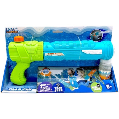 Водний пістолет, стріляє піною  (ЗЕЛЕНО-БЛАКИТНИЙ) 30 см