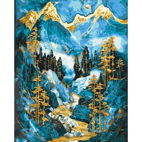 Картина по номерах з фарбами металік 