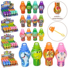 Мыльные пузыри колба 11,5-6-6см, непроливайка, 4 вида дисплеев, (4 вида) /8/192/24шт в кор. 36,5-13-25см