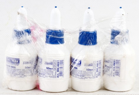 УЦІНКА 50% Клей ПВА 50 мл, JOBMAX, колпачок-дозатор, 4шт.в уп.