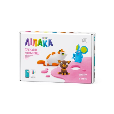 Набор самостоятельно твердеющего пластилина ЛИПАКА – ПУШИНЫЕ ЛЮБИМЫ: ПЕРСКИЙ КОТ, ЧИХУАХУА, МЫШКА